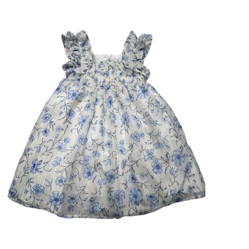 Rachel Zoe Toddler Blue and White Patterned Dress